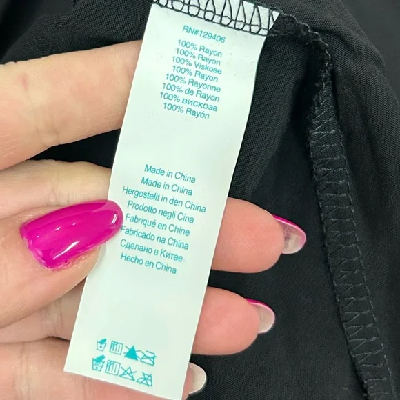 Black Halter Maxi Dress Open Back High Low Hem Rayon Size M/L - Picture 6 of 11